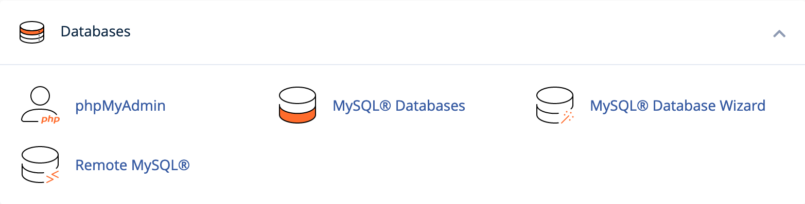 cPanel Databases Section