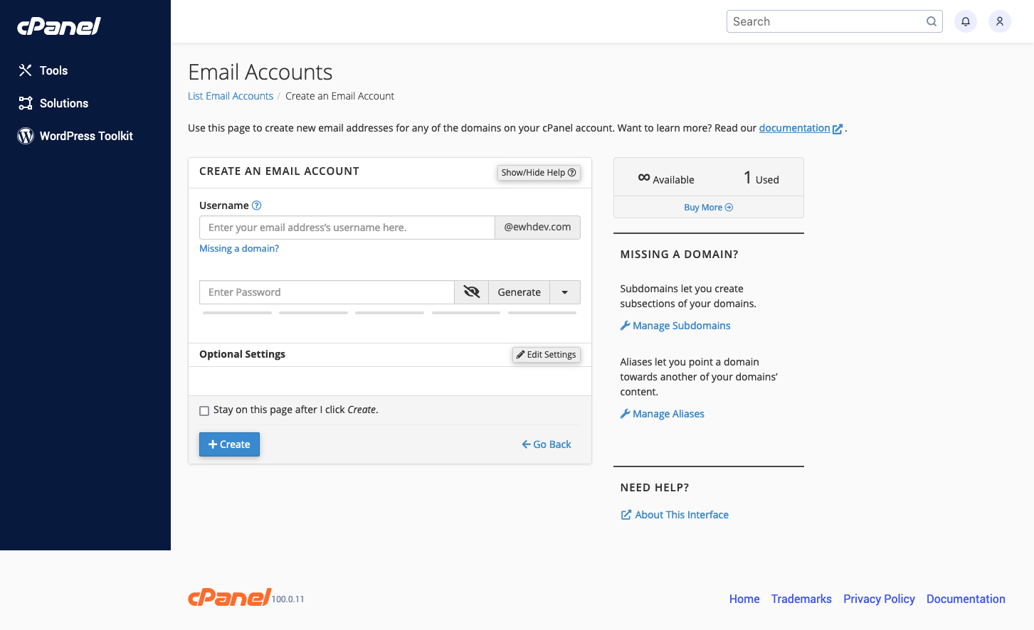 Create an Email Account
