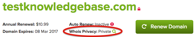 Disable Privacy Protection (it will be re enabled after the transfer is completed)